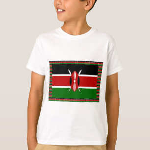 Black Red Green: Beautiful Kenya Flag Art Design T-Shirt