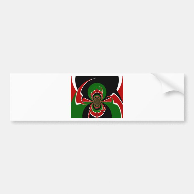 BLACK RED GREEN GRAPHICS HAKUNA MATATA BUMPER STICKER (Front)