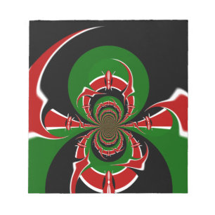 BLACK RED GREEN GRAPHICS HAKUNA MATATA NOTEPAD