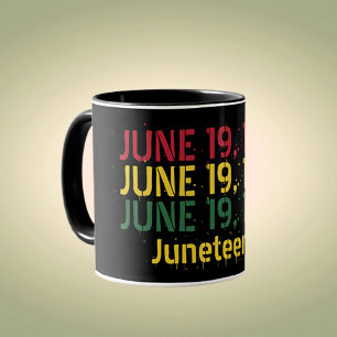 Black Red Green Yellow June 19 1865 Juneteenth Mug