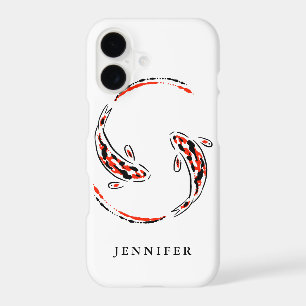Black & Red Japanese Koi Fish Artistic