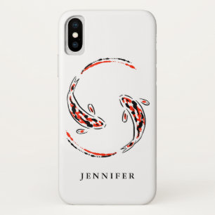 Black & Red Japanese Koi Fish Artistic Case-Mate iPhone Case
