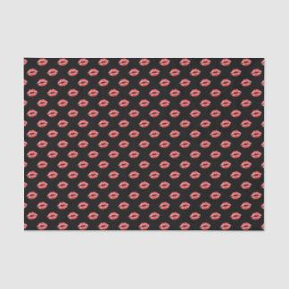 Black Red Kiss Lips Lipstick Gift Tissue Paper