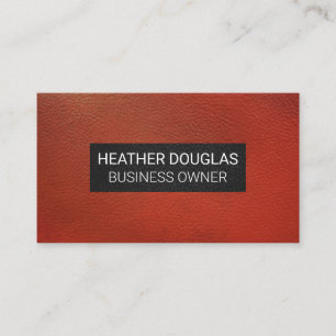 Black Red Leather Background Business Card