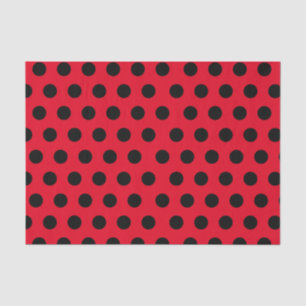 Black & Red Medium Polka Dot Chic Tissue Paper