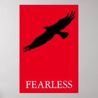 Black & Red Pop Art Fearless Leader Eagle