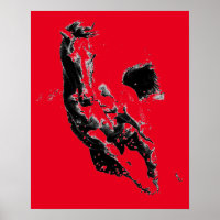 Black Red Pop Art Running Horse