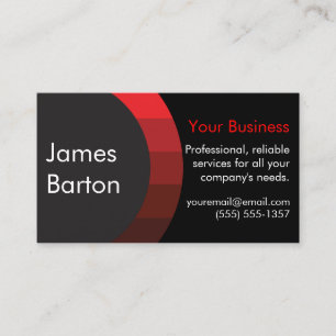 Black Red Simple Gradient Modern Professional Business Card