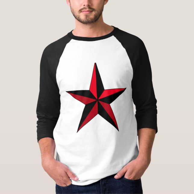Black & Red Star T-Shirt (Front)