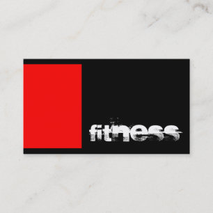 Black Red Stripe Fitness Sport Business Card