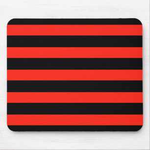 Black & Red Stripes Mouse Pad