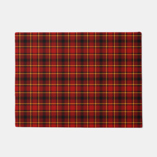 Black Red Tartan Plaid Holiday Design Christmas Doormat