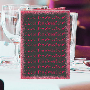 Black Red Typography Stylish Modern Valentines Day Card