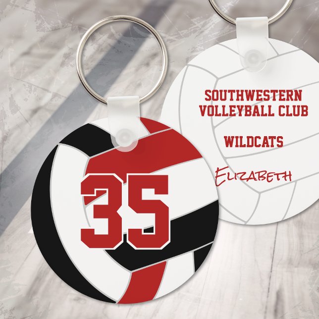 black red volleyball buy single or bulk orders key ring (Creator Uploaded)