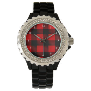 Black Red Watch Buffalo Plaid Check