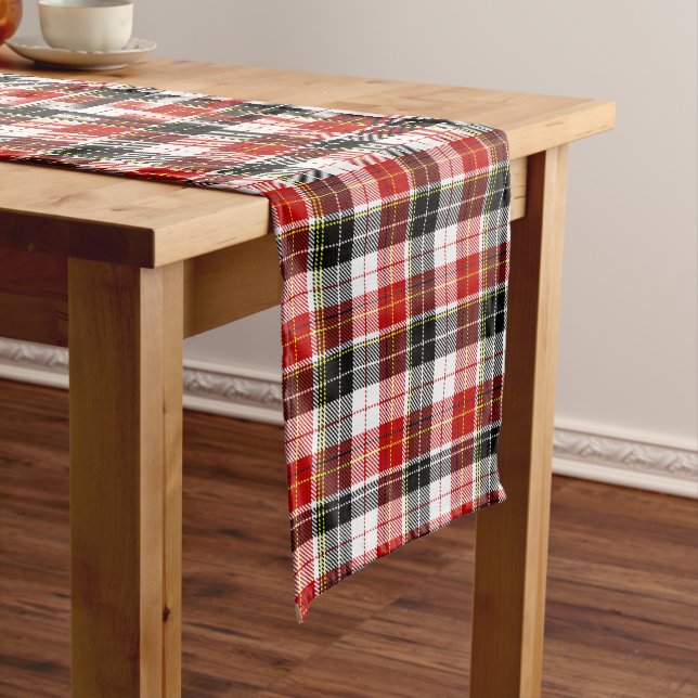 Black, Red & White 14" X 72" Table Runner (In Situ)