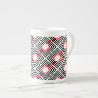Black Red & White Geometric