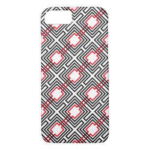 Black Red & White Geometric Case-Mate iPhone Case