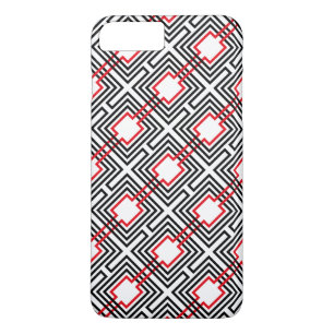 Black Red & White Geometric Case-Mate iPhone Case