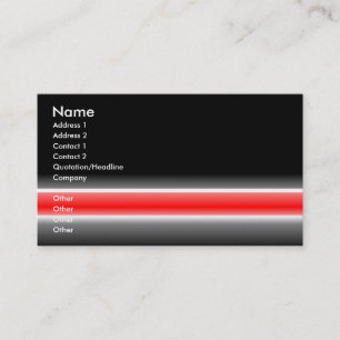 Black/Red & White Striped Design Business Card