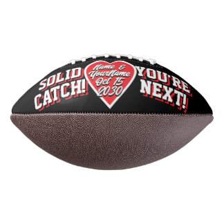 Black Red White WEDDING Alternative Garter Toss Football