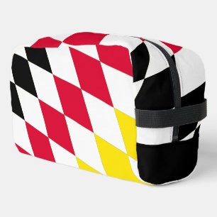 Black Red Yellow Blue Bavaria Diamond Flag Pattern Dopp Kit