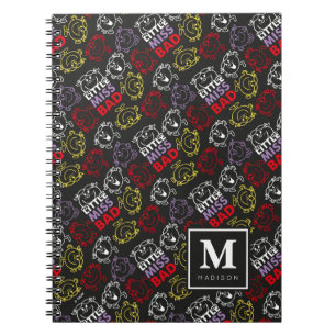Black, Red & Yellow Pattern Add Your Name Notebook