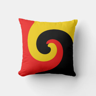 Black Red Yellow Retro Painting Abstract Art Cushion