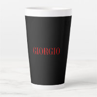 Black Red Your Name Minimalist Personal Modern