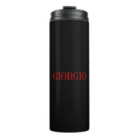 Black Red Your Name Minimalist Personal Modern