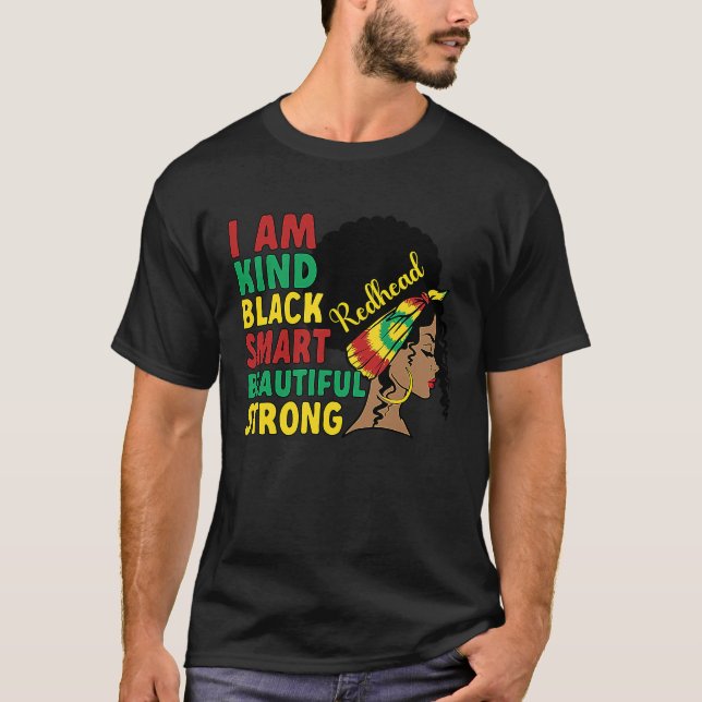 Black Redhead African American Melanin Redhead Gin T-Shirt (Front)