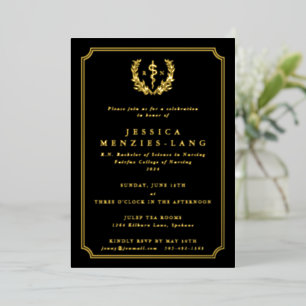 Black Registered Nurse Asclepius + Laurel Wreath