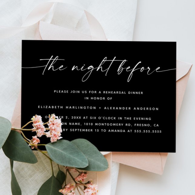 Black Rehearsal Dinner Invite | The Night Before (Creator Uploaded)