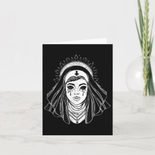 Black Religion Goth Sister - Evil Goth Cross Tatto Card