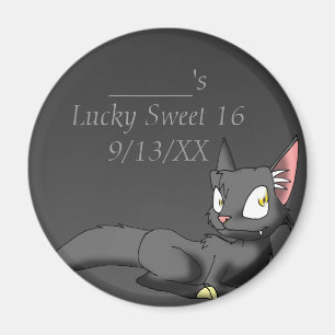 Black Reptile Cat 1 Magnet