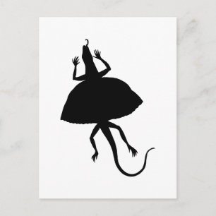 Black reptile postcard