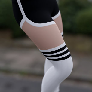 Black Retro Shorts OTK Tube Socks Leggings