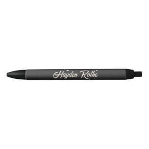  Black Retro Typography Stars Black Ink Pen