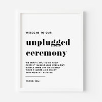 Black Retro Typography Unplugged Ceremony