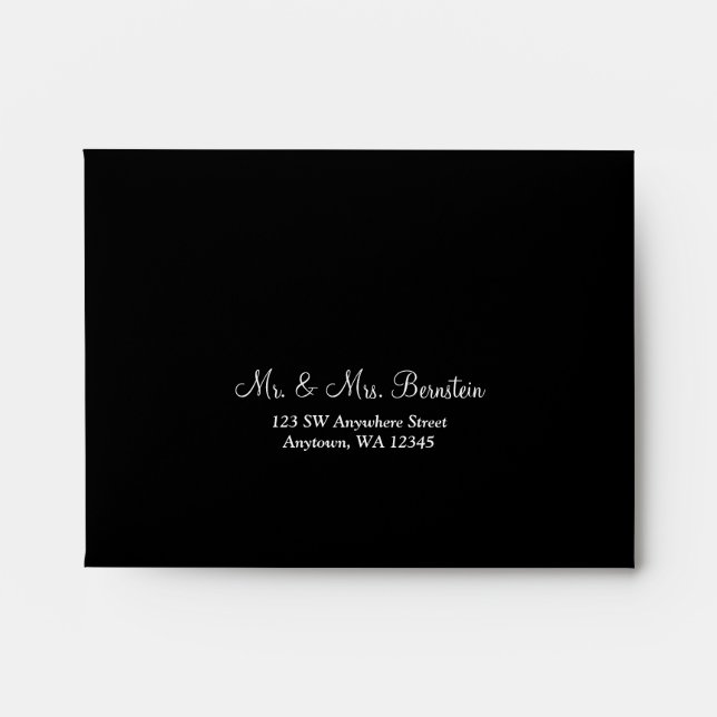 Black Return Address A2 Envelopes (Front)