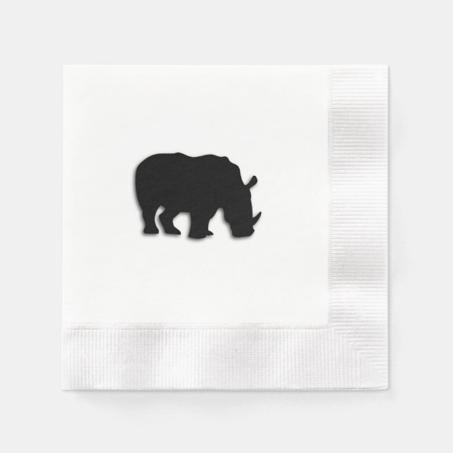 Black Rhino Napkin (Front)