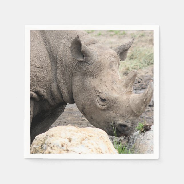 Black rhino  napkin (Front)
