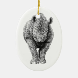 Black Rhino Ornament