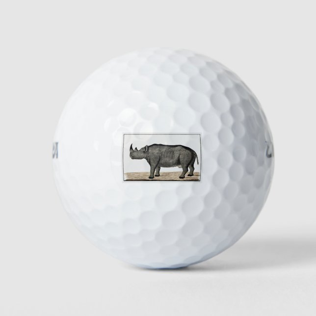Black Rhinoceros Golf Balls (Front)