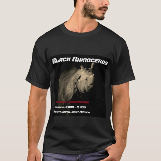 black rhinoceros T-Shirt (Front)