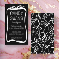 Black Ribbon Bows Sweet Custom Feminine Cute Girly