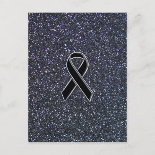 Black Ribbon Decor Postcard