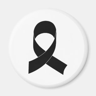 Black Ribbon Drawing Magnet
