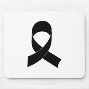 Black Ribbon Drawing Mouse Pad