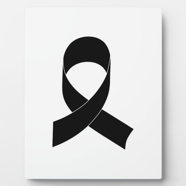 Black Ribbon Drawing Plaque (Front)